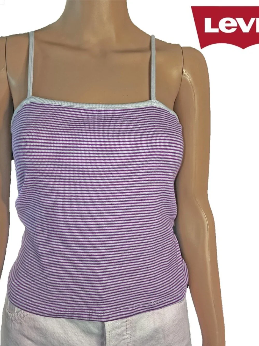 * Levi’s Striped Adjustable Strap Tank NWT Purple 3X *
